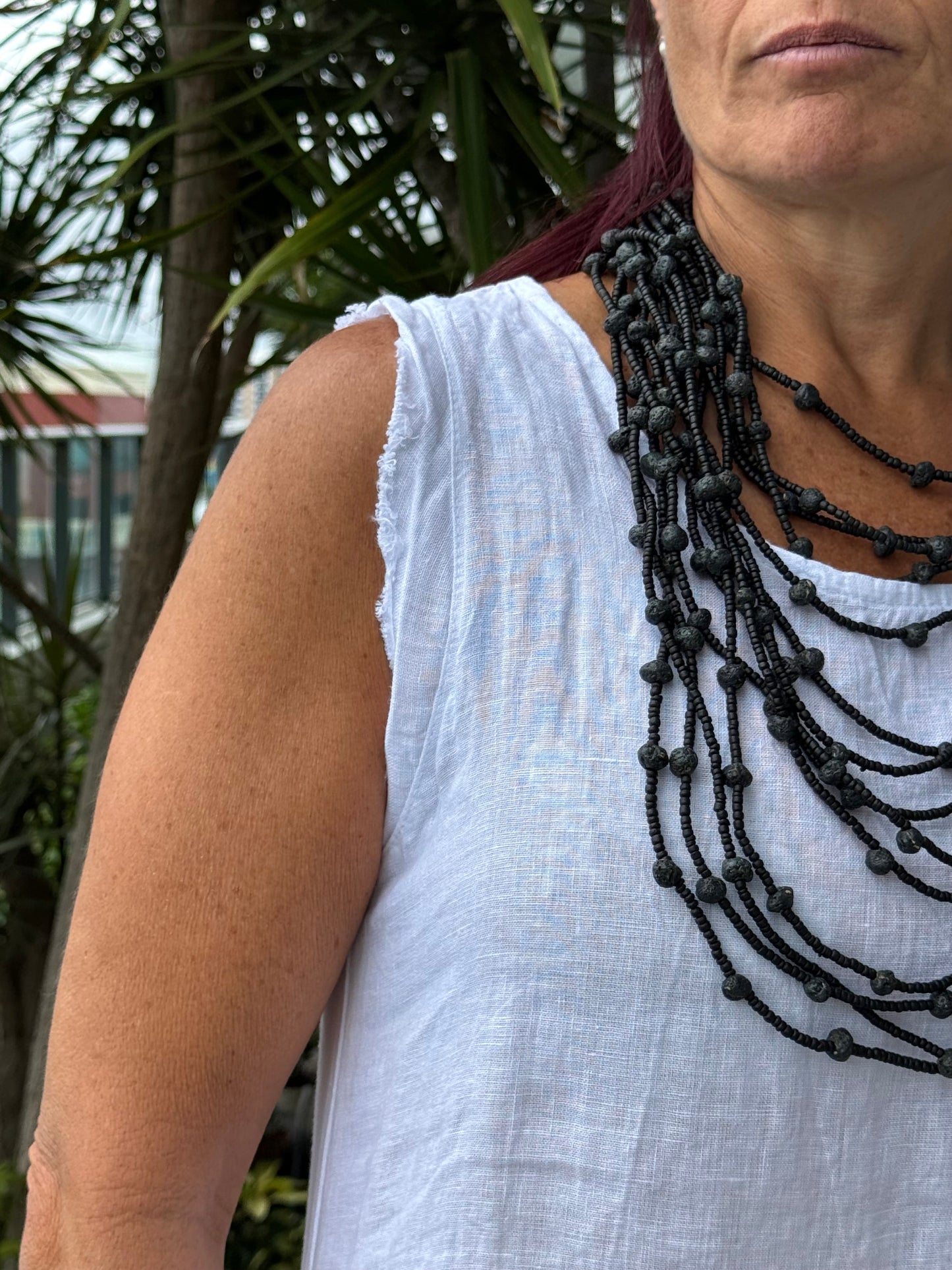 Black Cascade Necklace