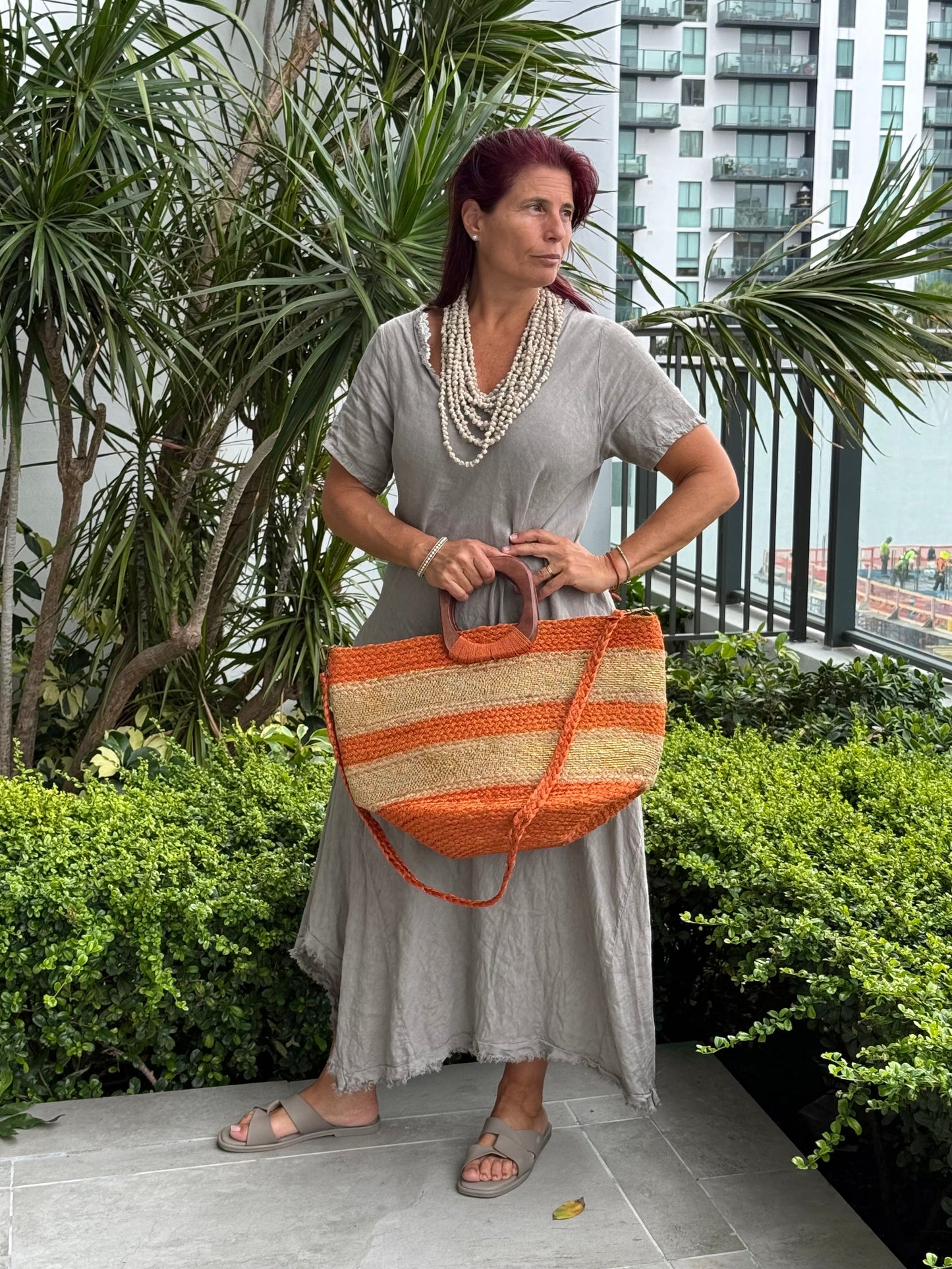 Linen Short Sleeves Dress
