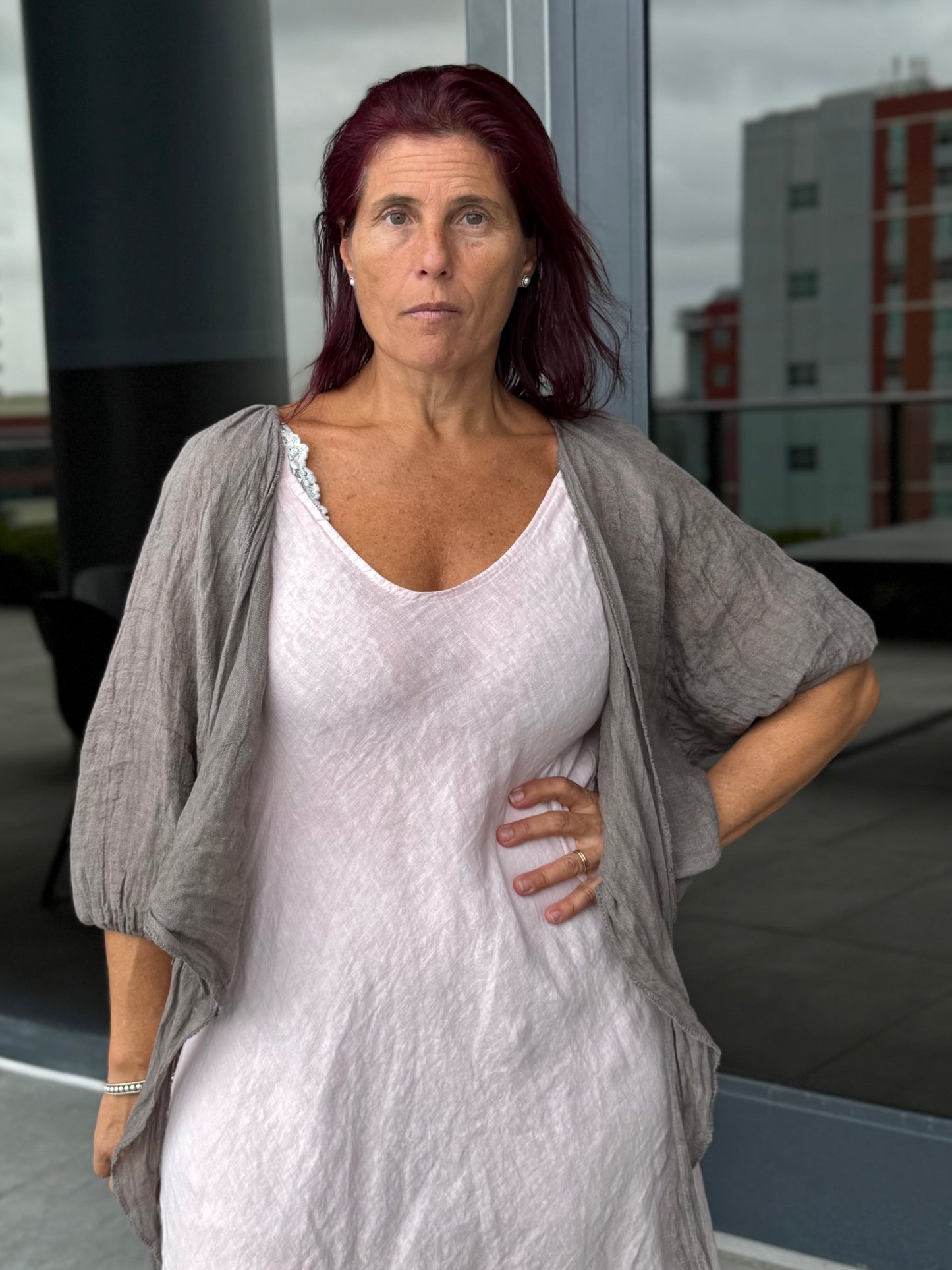Tie-Front Linen Shrug