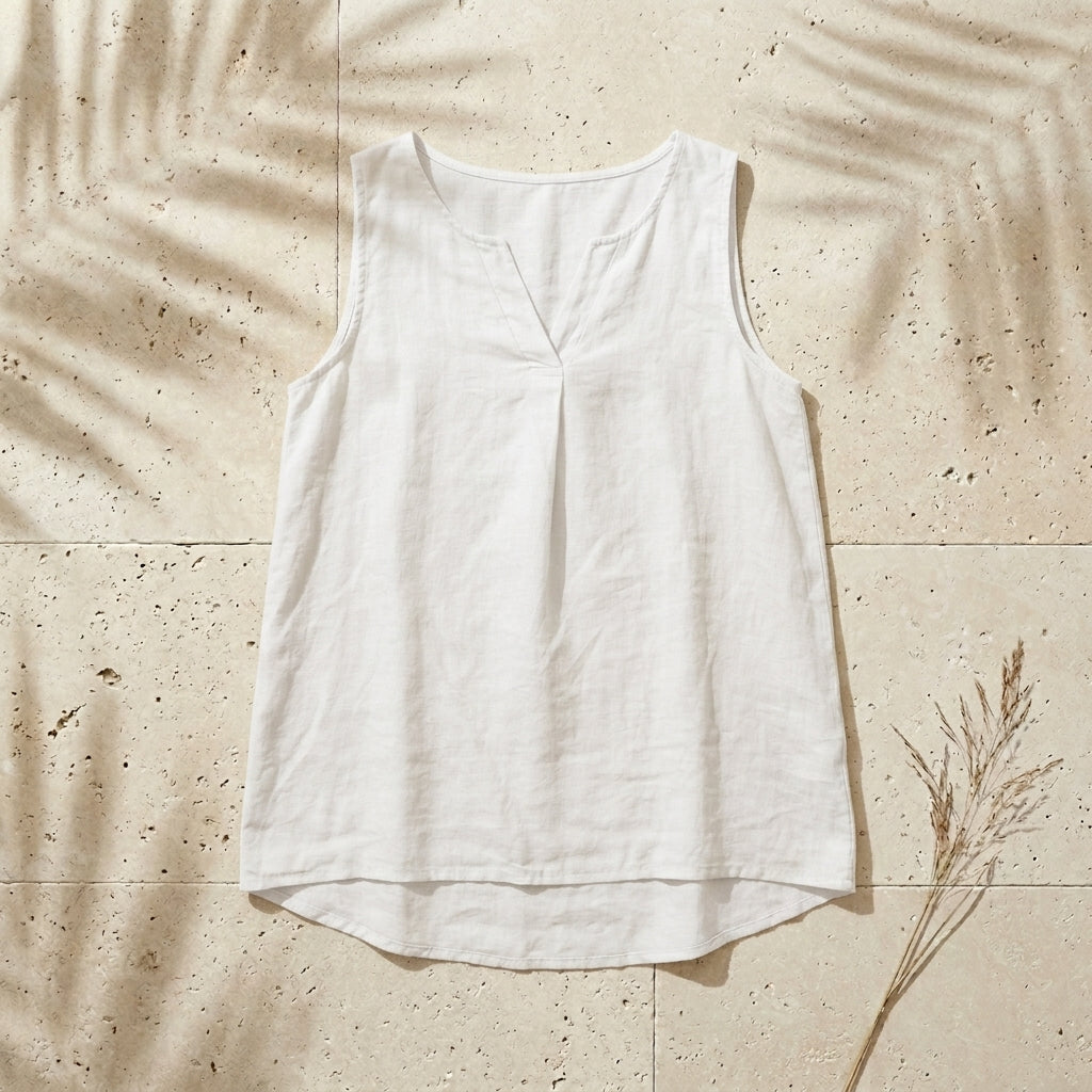 Linen Sleeveless Top