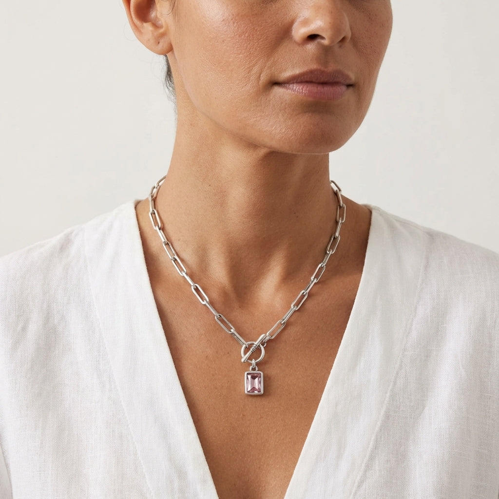 Capri Blue Crystal Pendant Necklace
