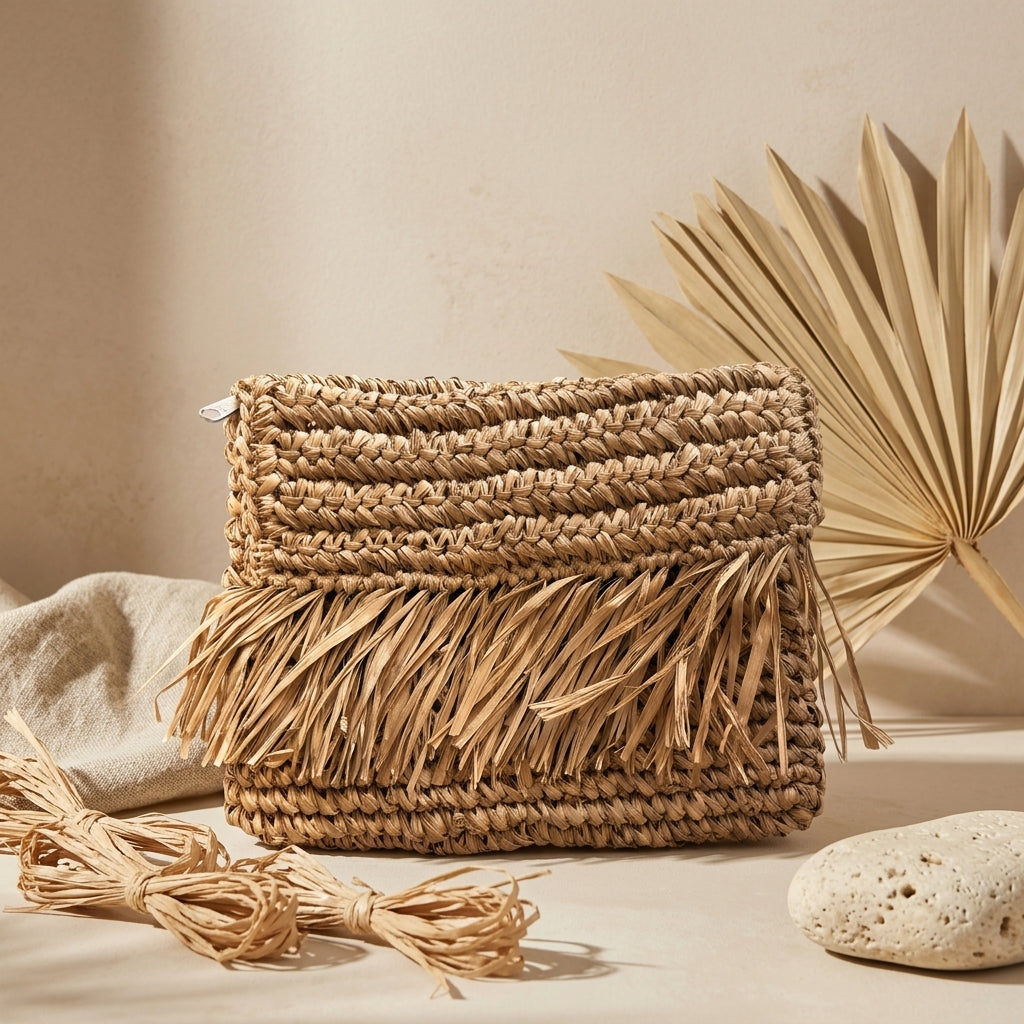 Palma Fringe Clutch