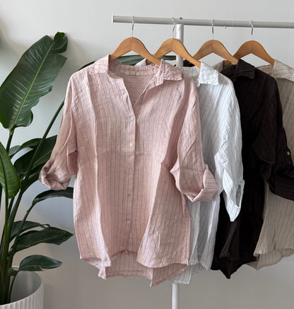 Classic Striped Button-Up Shirt