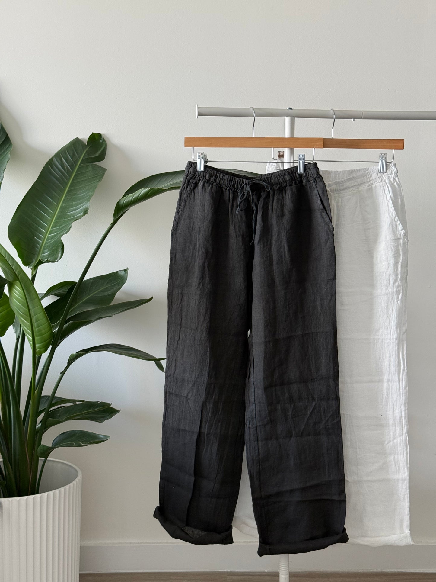 Straight Linen Pants