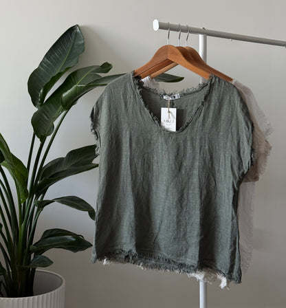 Luna Linen Top