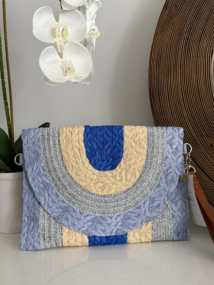 Color Block Spiral Clutch