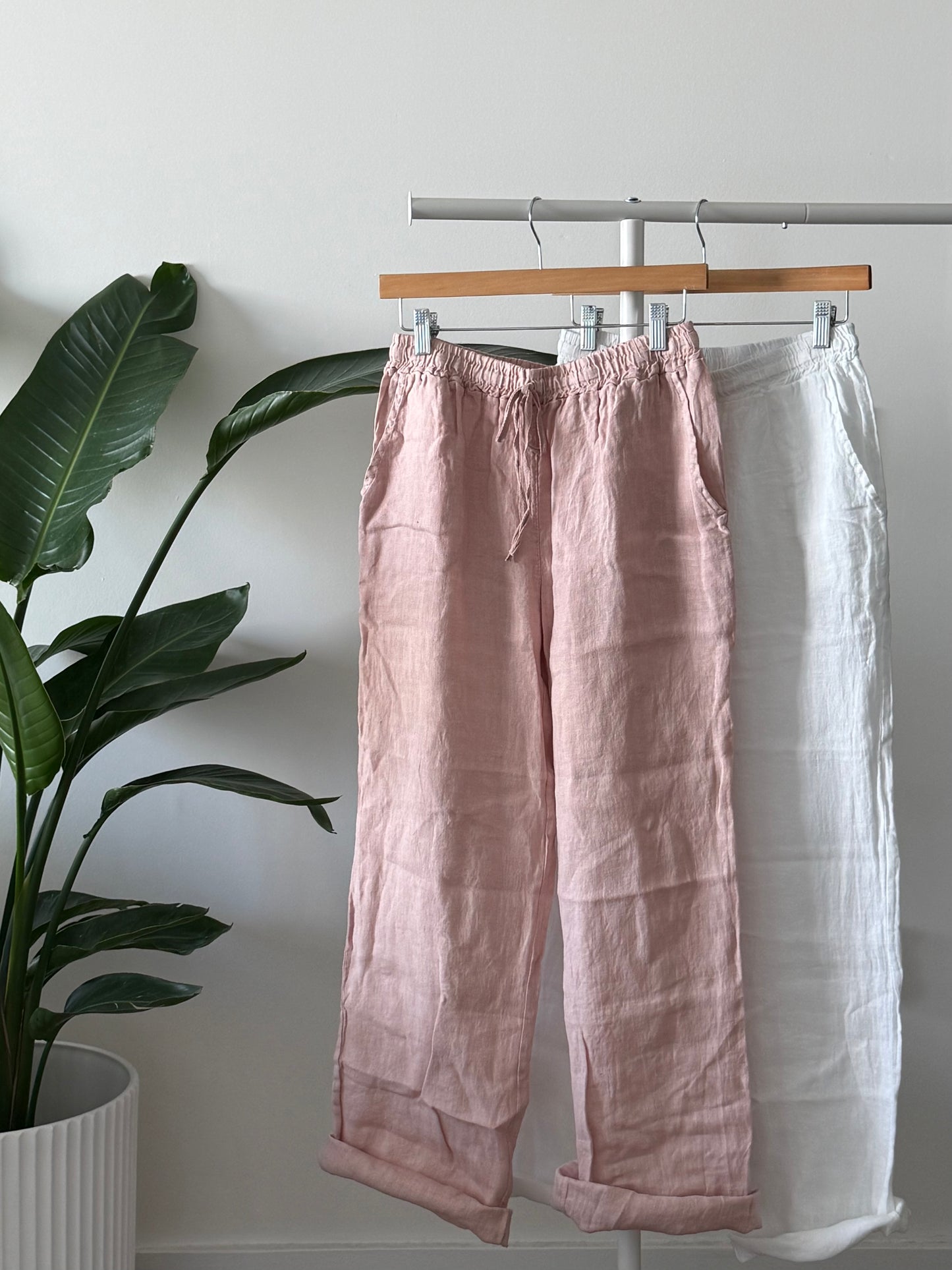 Straight Linen Pants