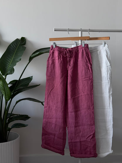 Straight Linen Pants