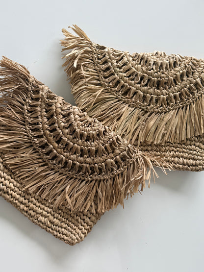 Luna Fringe Clutch – Half Moon Flap