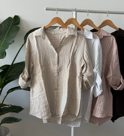 Classic Striped Button-Up Shirt