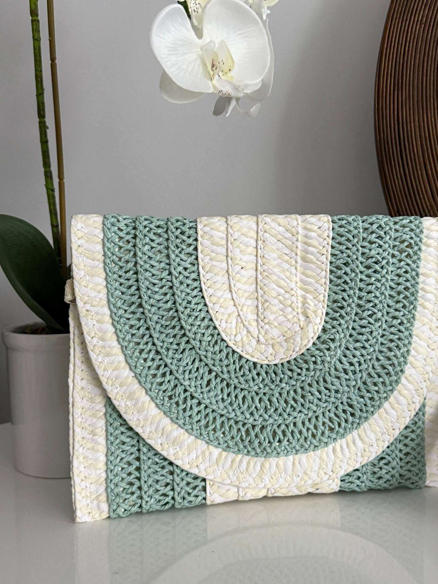 Twist Stripe Clutch