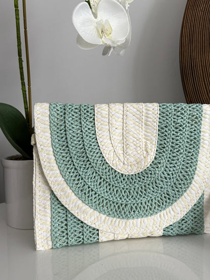 Twist Stripe Clutch