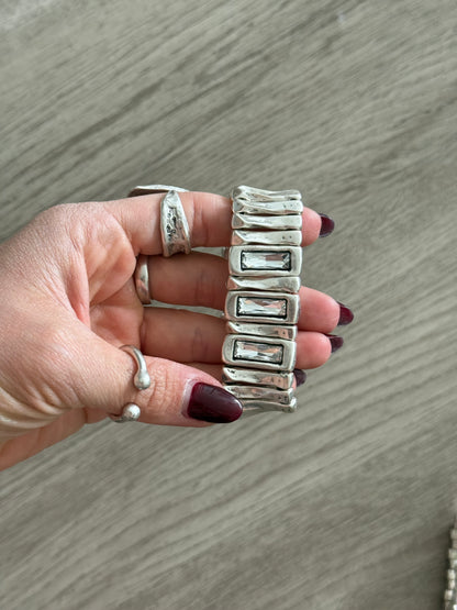 Ravenna Sculpted Crystal Bracelet