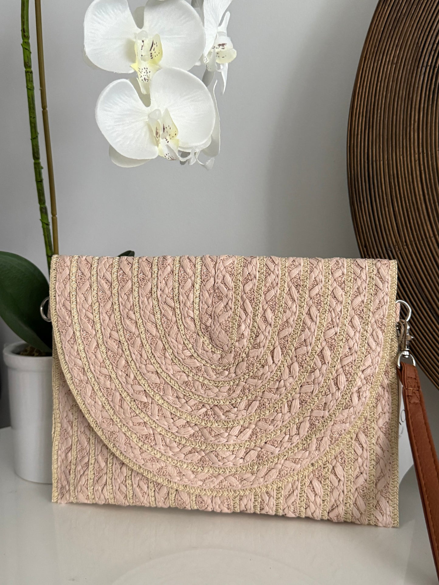 Contrast Stripe Clutch