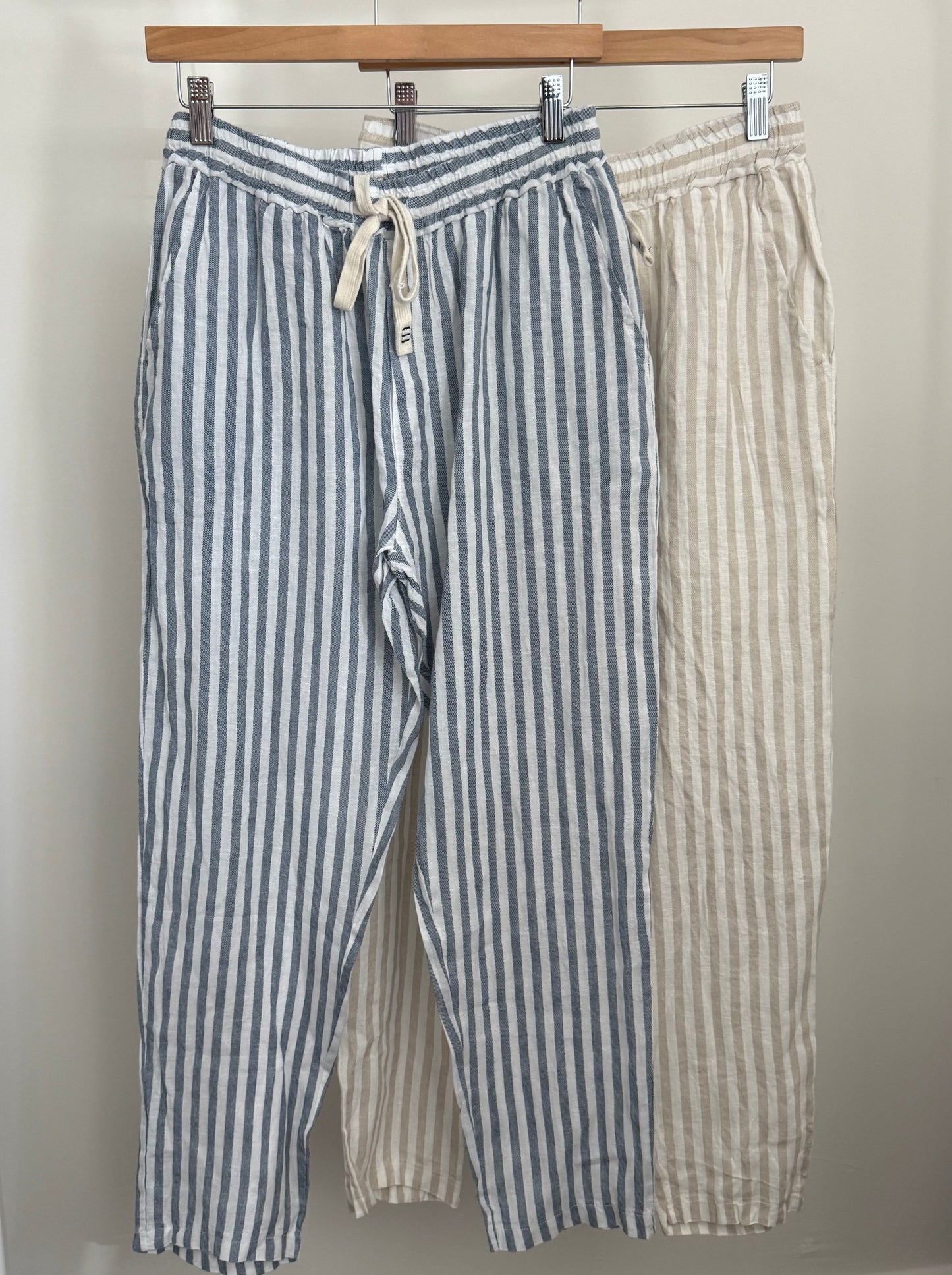 Linen Lines Pattern Pants