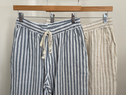 Linen Lines Pattern Pants