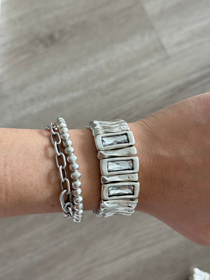 Ravenna Sculpted Crystal Bracelet