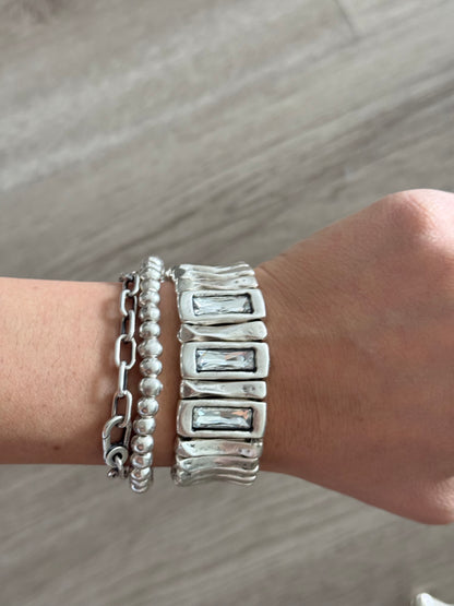 Ravenna Sculpted Crystal Bracelet