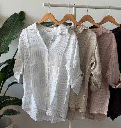 Classic Striped Button-Up Shirt