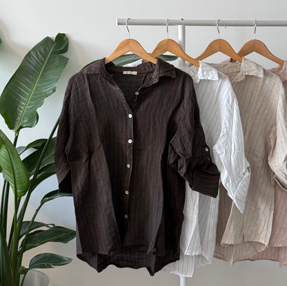 Classic Striped Button-Up Shirt