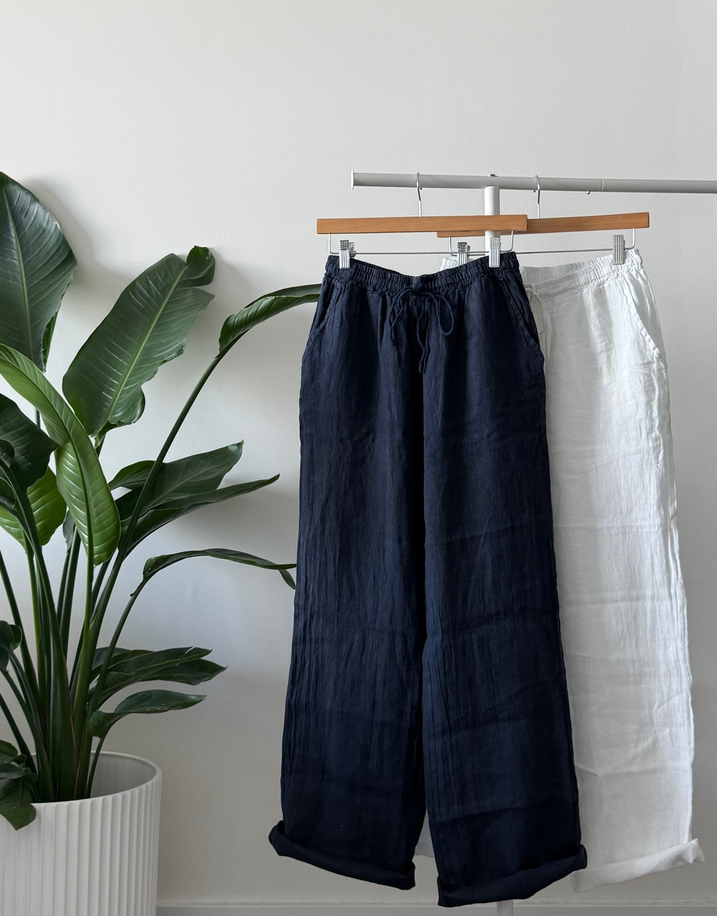 Straight Linen Pants