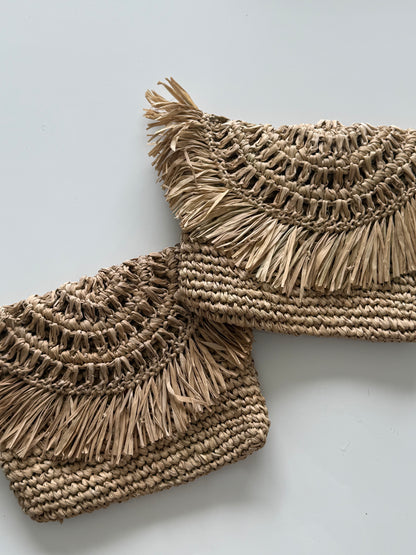 Luna Fringe Clutch – Half Moon Flap