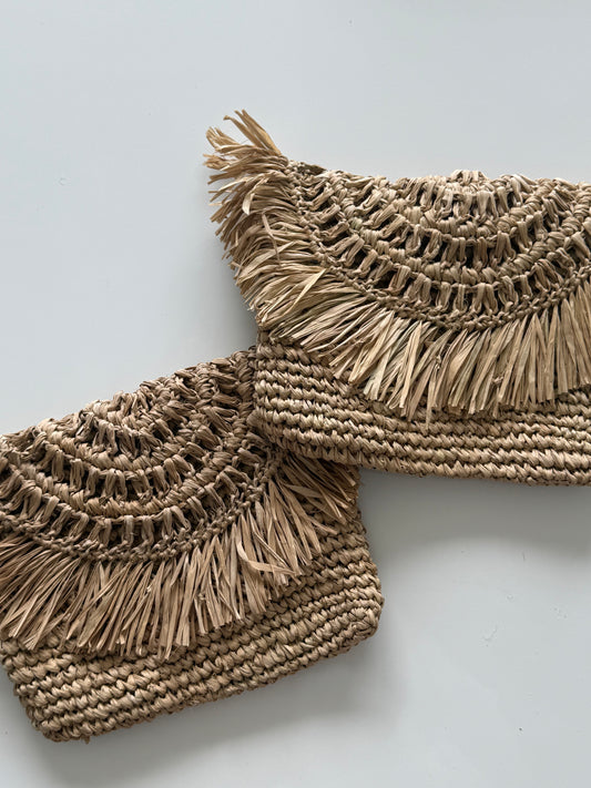 Luna Fringe Clutch – Half Moon Flap