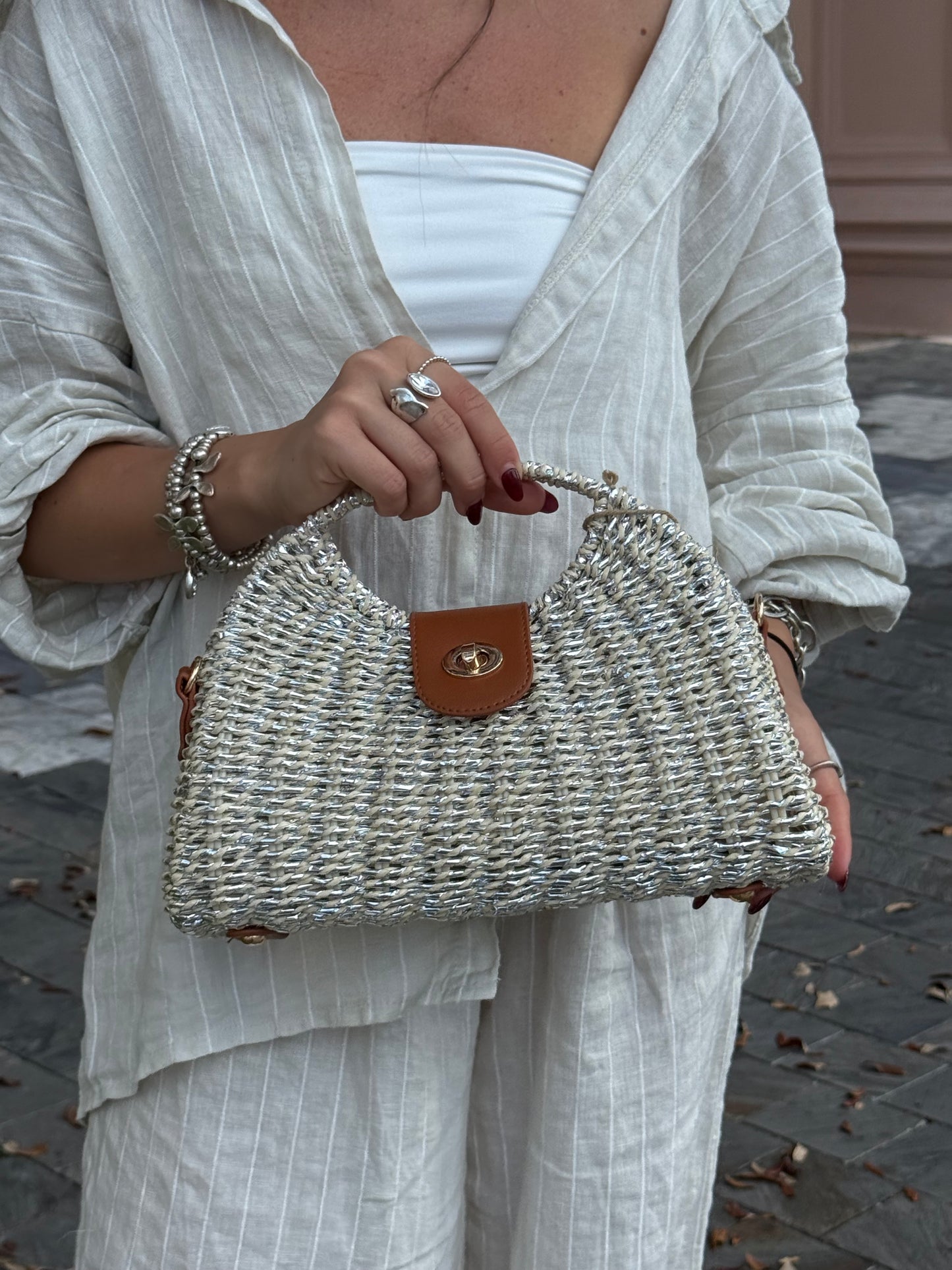 The Silver Amalfi Bag