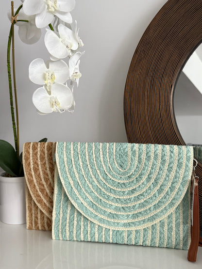 Contrast Stripe Clutch