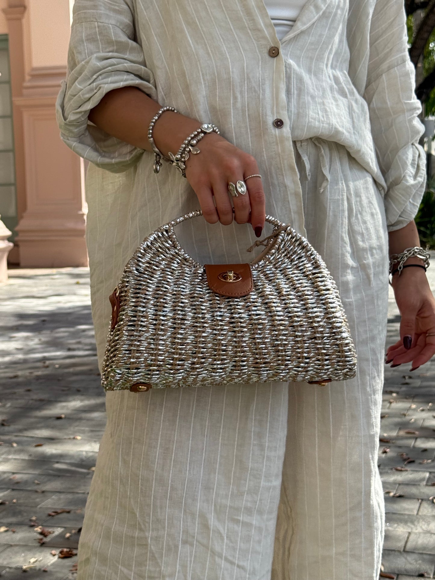 The Silver Amalfi Bag