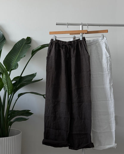 Straight Linen Pants