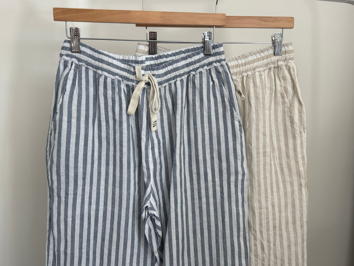 Linen Lines Pattern Pants