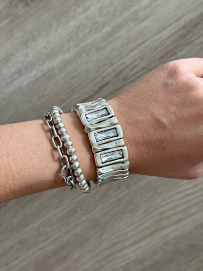 Ravenna Sculpted Crystal Bracelet