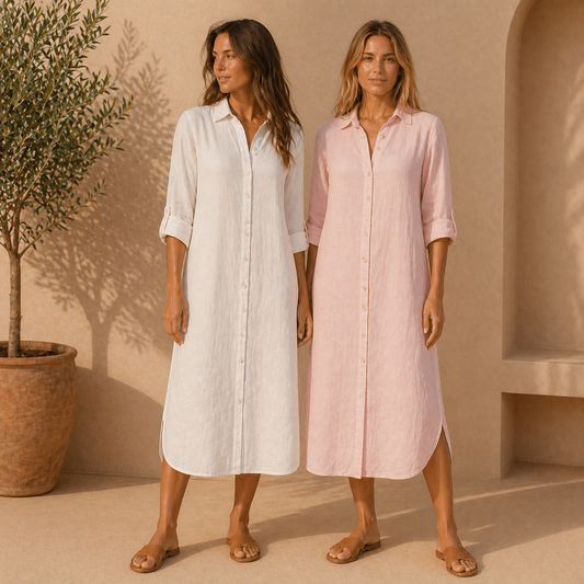 Linen Button-up Dress