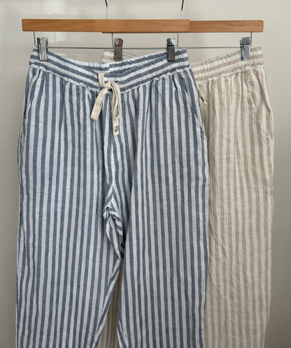 Linen Lines Pattern Pants