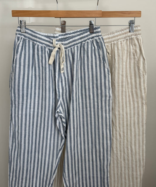 Linen Lines Pattern Pants
