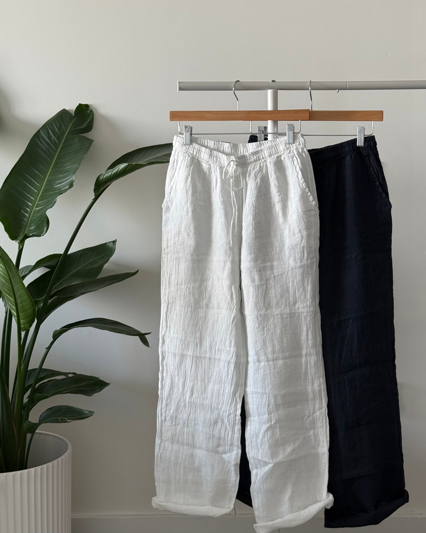 Straight Linen Pants