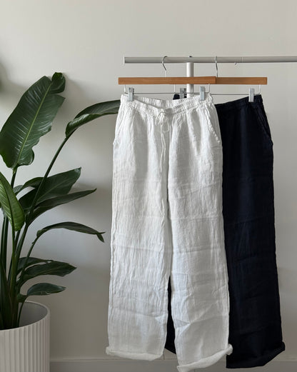 Straight Linen Pants
