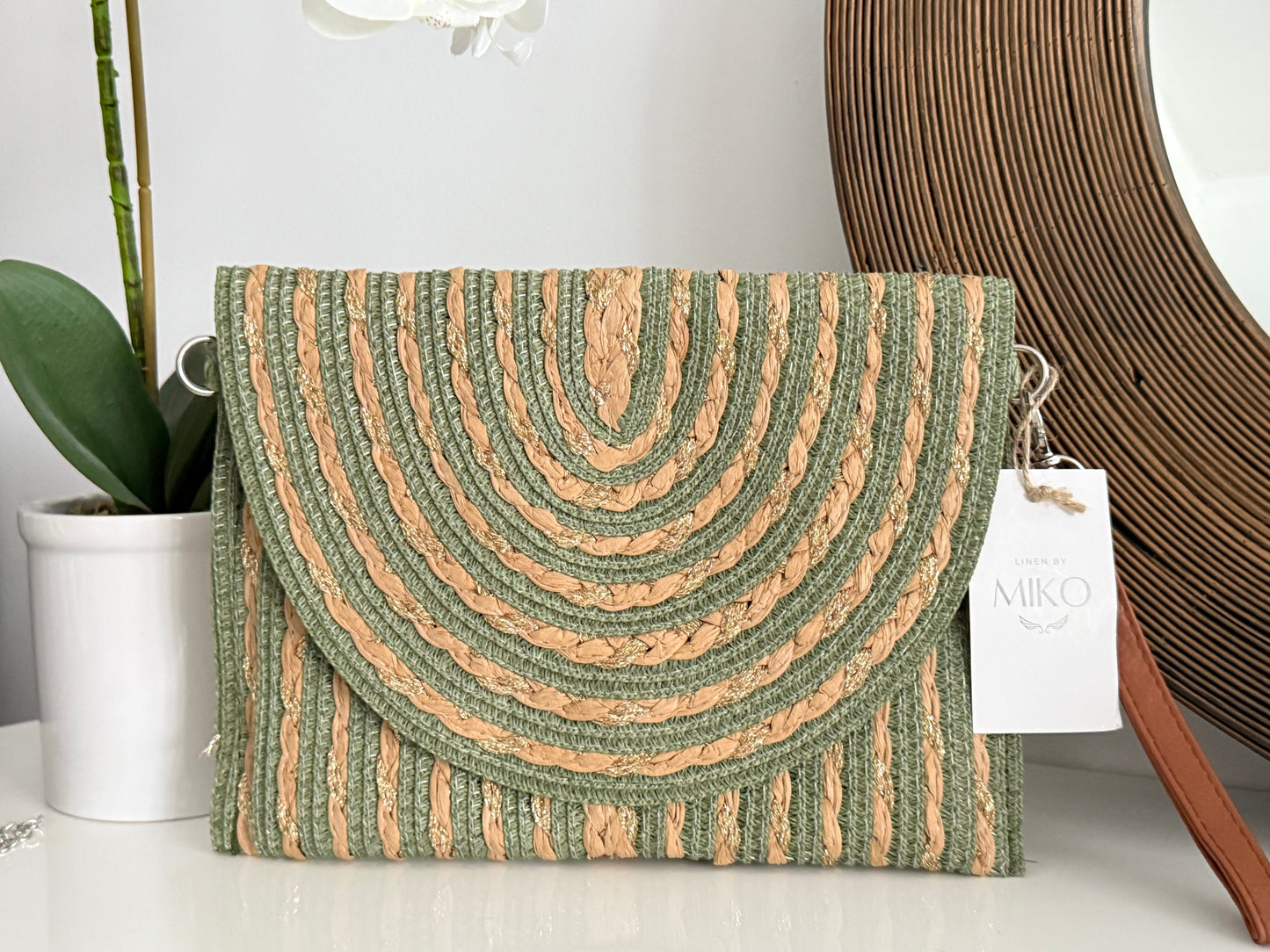 Braided Glitter Clutch