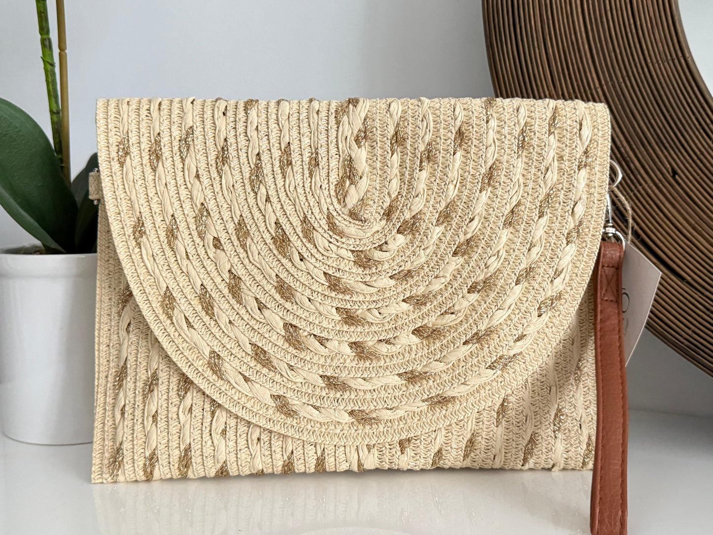 Braided Glitter Clutch