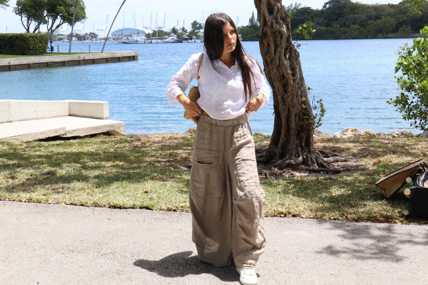 Pocket Linen Pants
