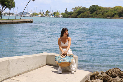 Isla Leaf Bag – Blue