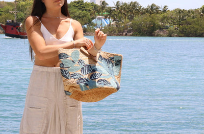 Isla Leaf Bag – Blue