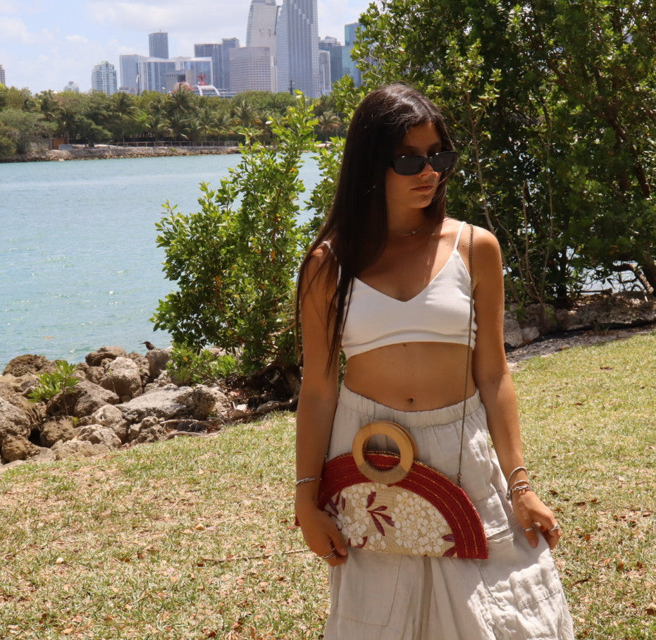 Coral Bloom Clutch