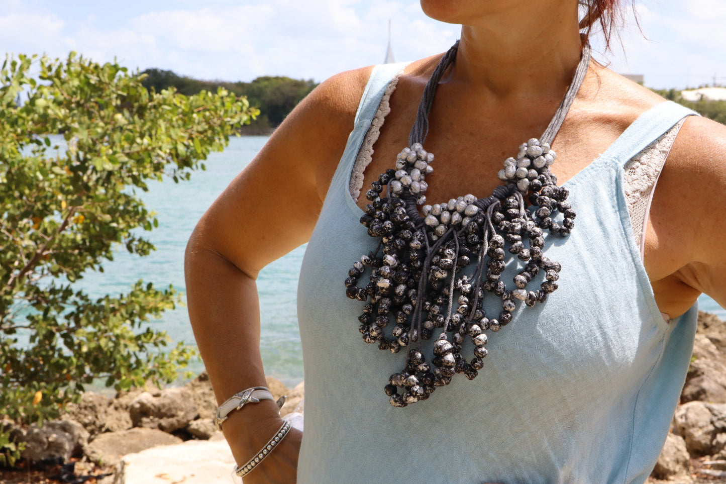 Midnight Clusters Necklace