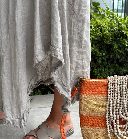 Linen Short Sleeves Dress
