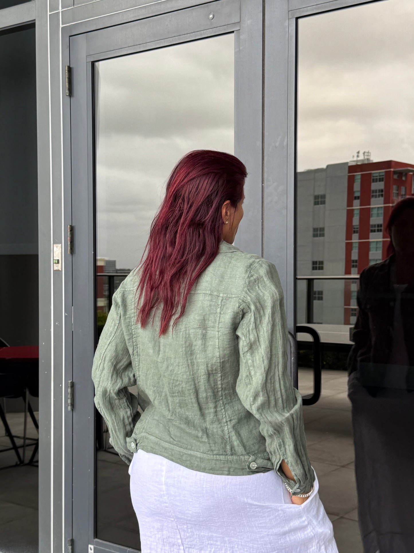 Linen Denim-Style Jacket