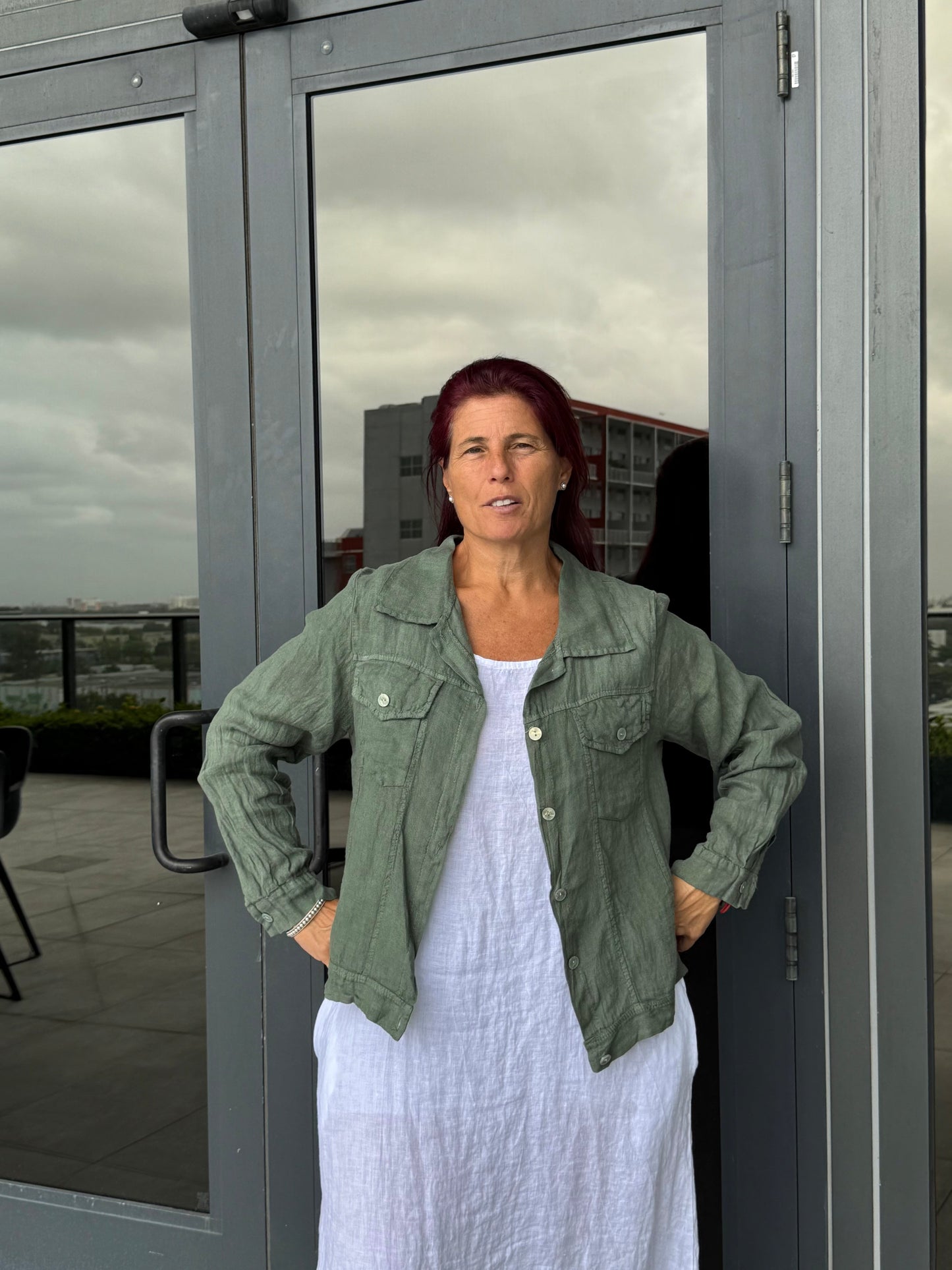 Linen Denim-Style Jacket