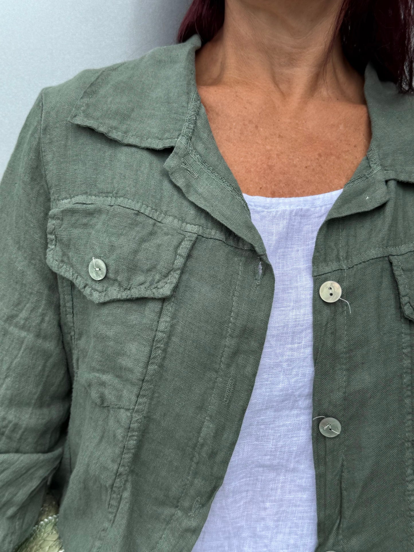 Linen Denim-Style Jacket