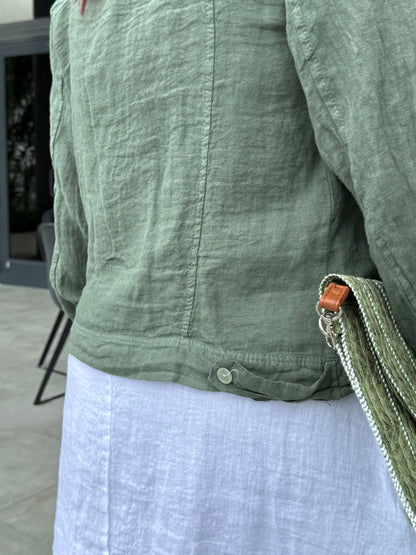 Linen Denim-Style Jacket